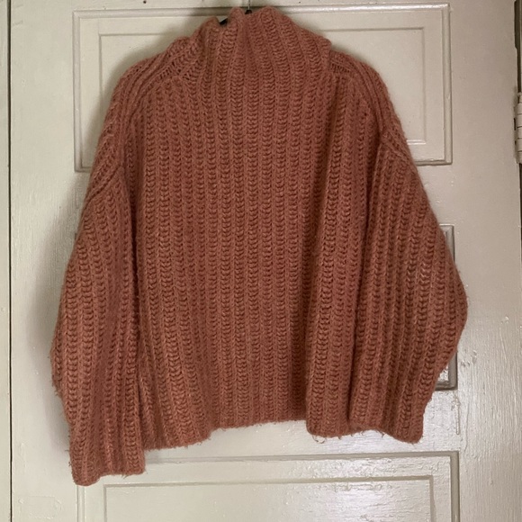 Free People Fuzzy Fox Sweater in Papaya - Picture 5 of 10